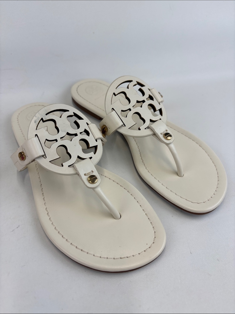 TORY BURCH Miller Sandal, Bleach Size 7.5